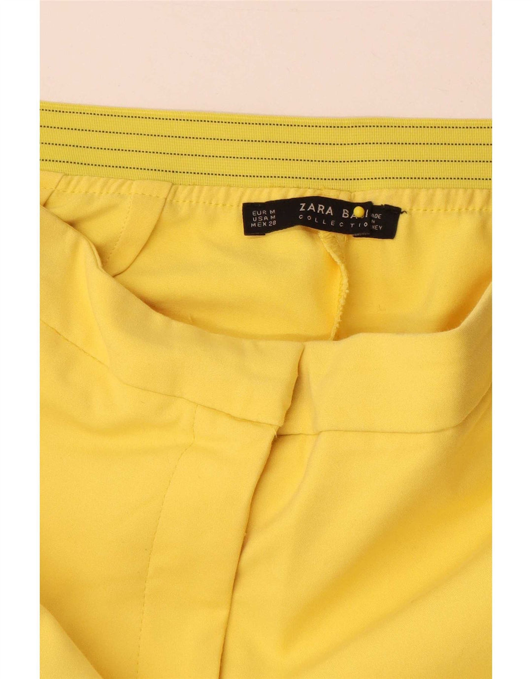 Pantaloni da abito slim Zara da donna medi W28 L29 gialli