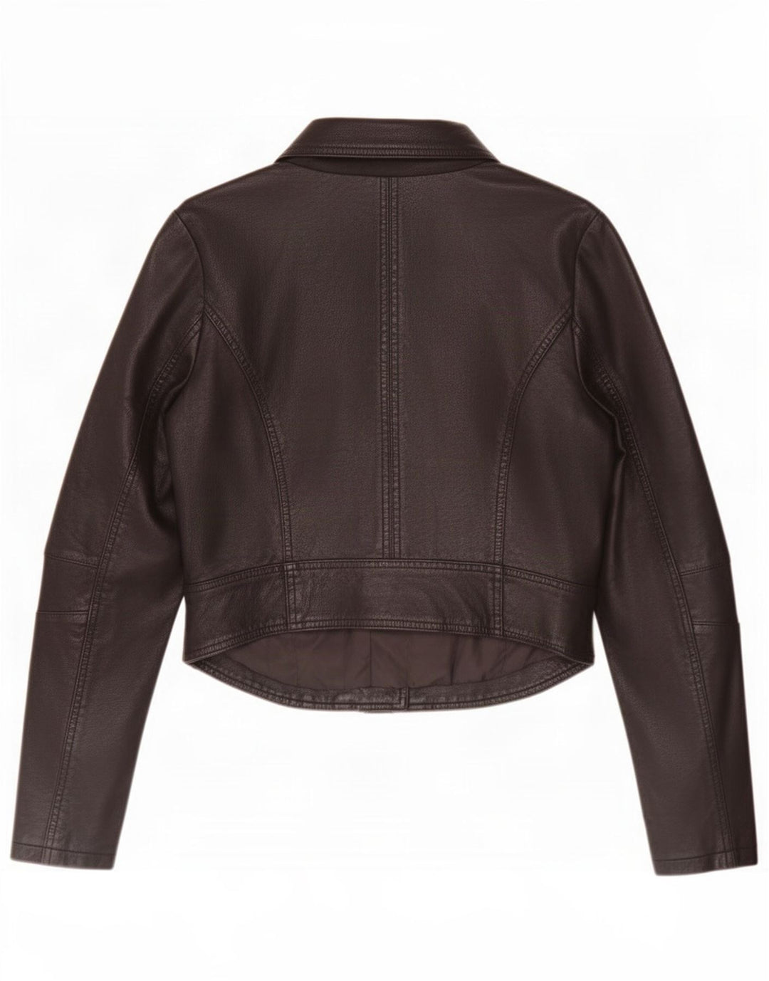 Giacca da motociclista in pelle corta da donna Urban Bliss UK 12 media nera