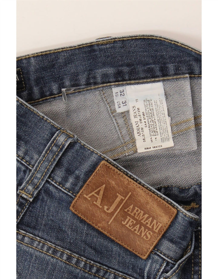 Jeans dritti da uomo Armani W32 L31 in cotone blu
