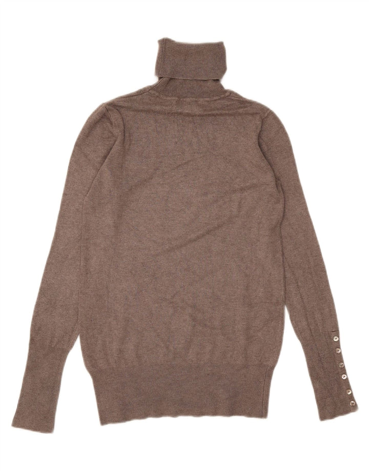 Maglione maglione a collo alto da donna Zara UK 12 Rayon grigio medio