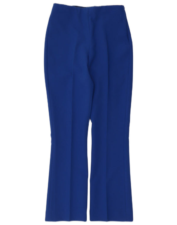 Zara Womens Bootcut Casual Trousers XS W24 L26 Blue Polyester