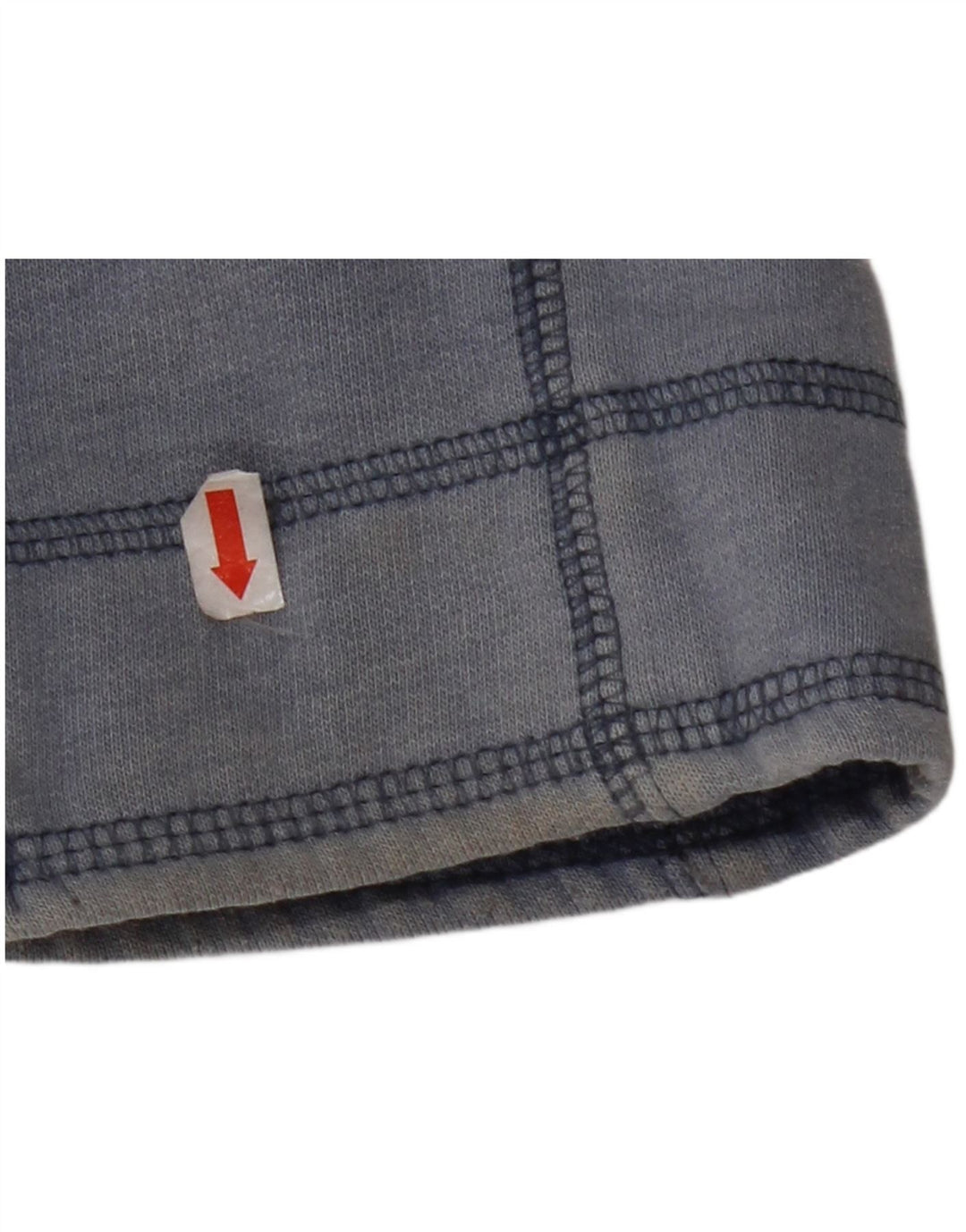 WEIRD FISH Felpa da uomo con collo con zip, maglione grande, cotone blu