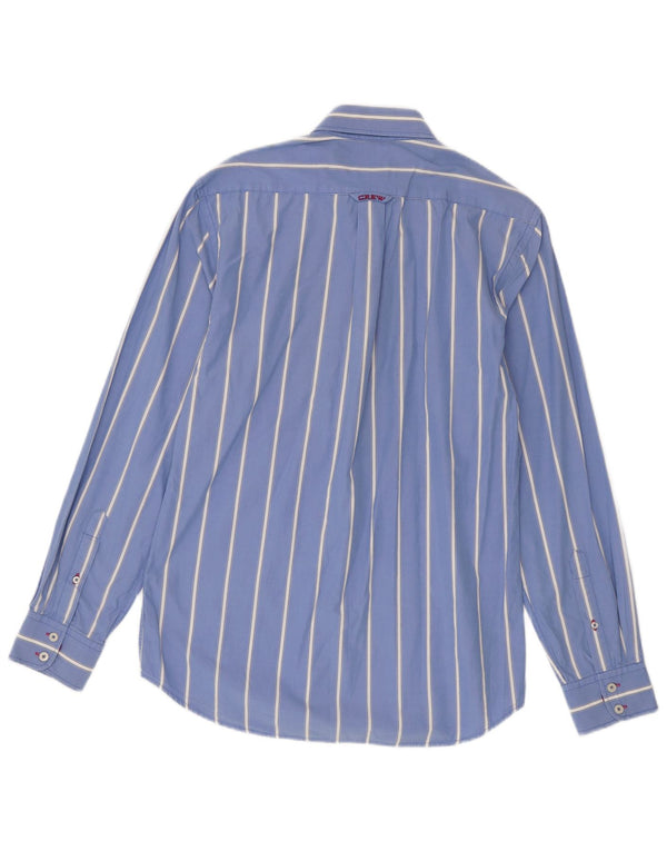 Crew Clothing Camicia da uomo su misura in cotone a righe blu medio