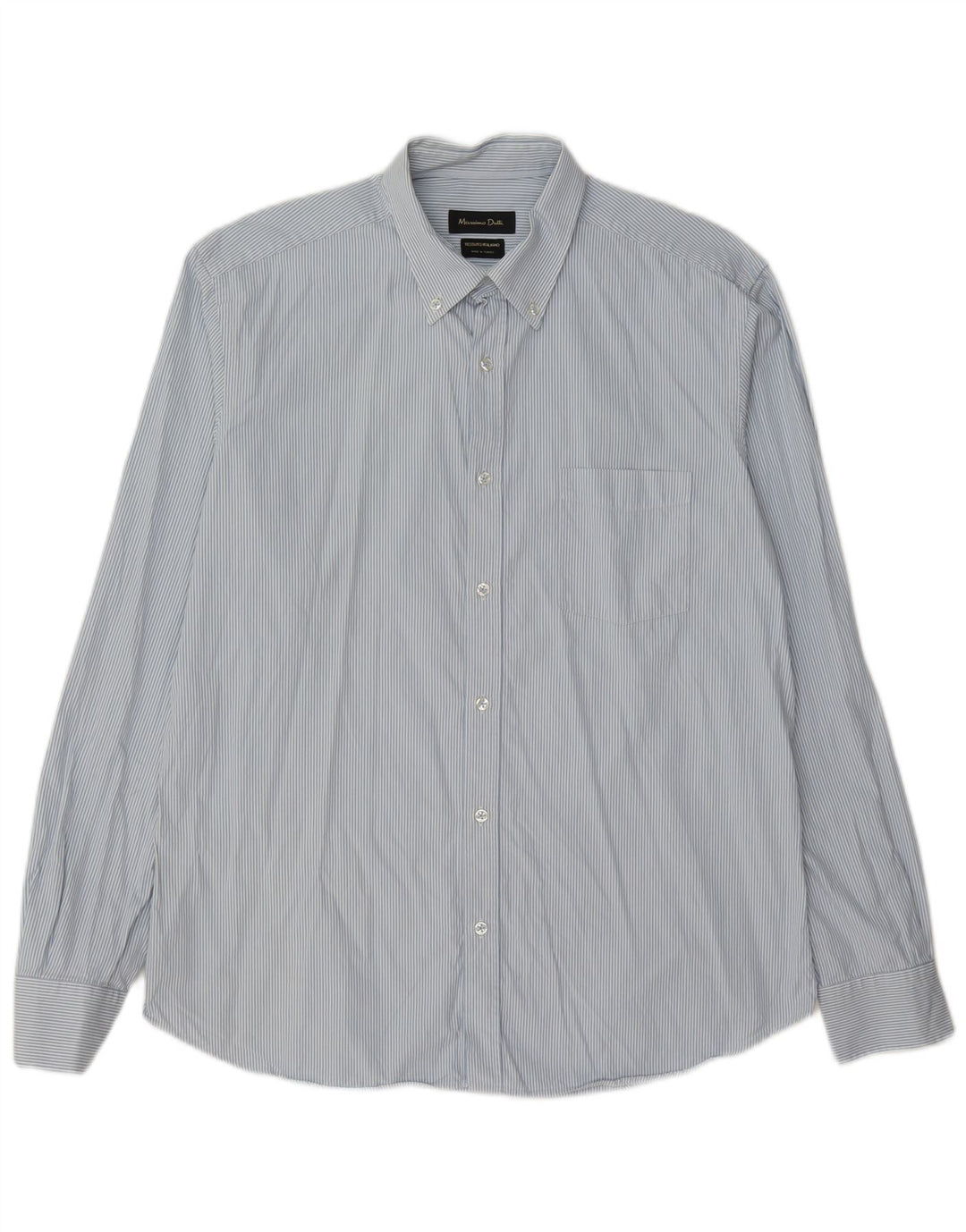 Massimo Dutti Camicia da uomo grande a righe blu