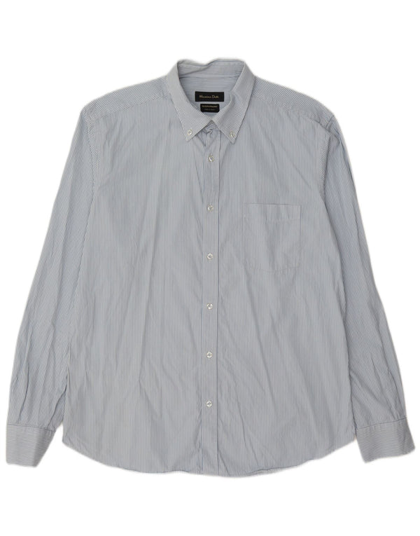 Massimo Dutti Camicia da uomo grande a righe blu