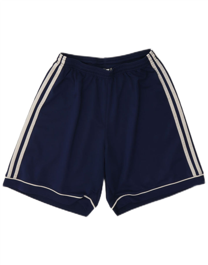 Pantaloncini sportivi Adidas Climalite da uomo medi in poliestere blu navy