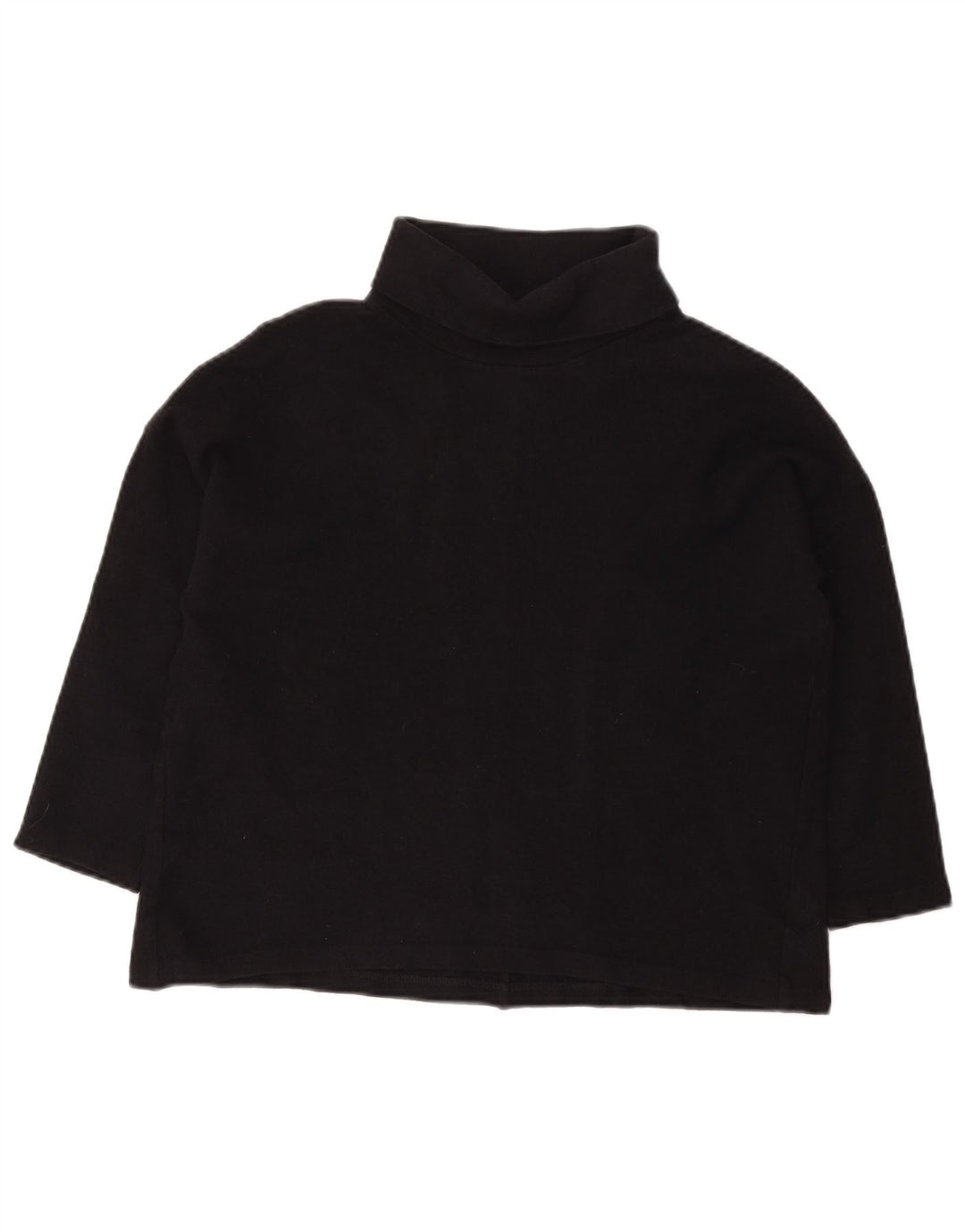 Maglione da donna con collo alto e maniche a 3/4 Cos UK 14 Lana blu navy media