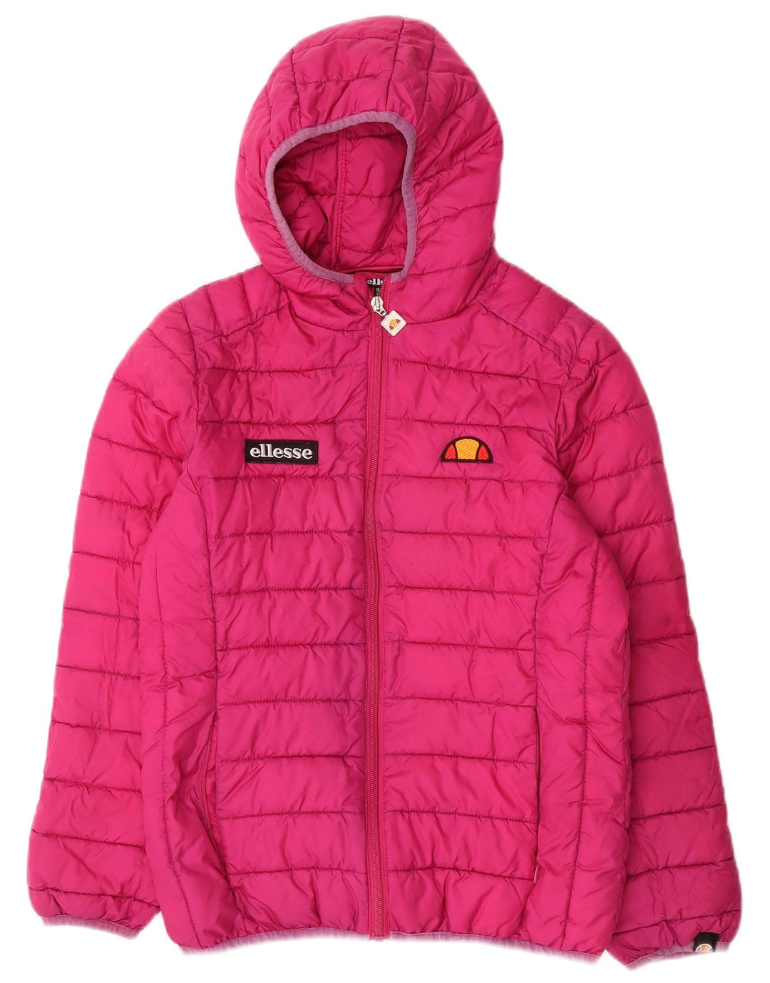 Giacca imbottita con cappuccio per ragazze Ellesse 12-13 anni in poliestere rosa