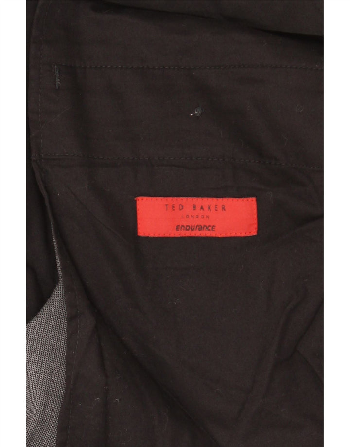 Pantaloni da abito dritti da uomo TED BAKER W40 L32 Lana grigia