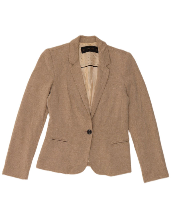 Giacca blazer a 1 bottone da donna Zara UK 6 XS Beige