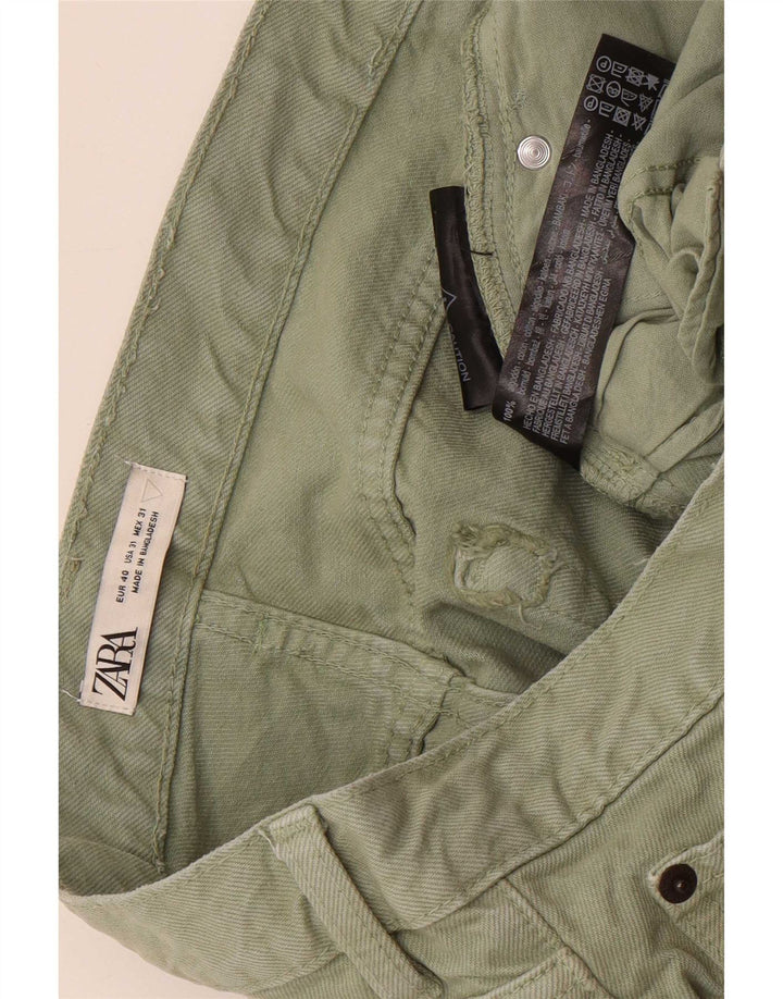 Jeans slim da uomo Zara EU 40 medio W31 L26 cotone verde