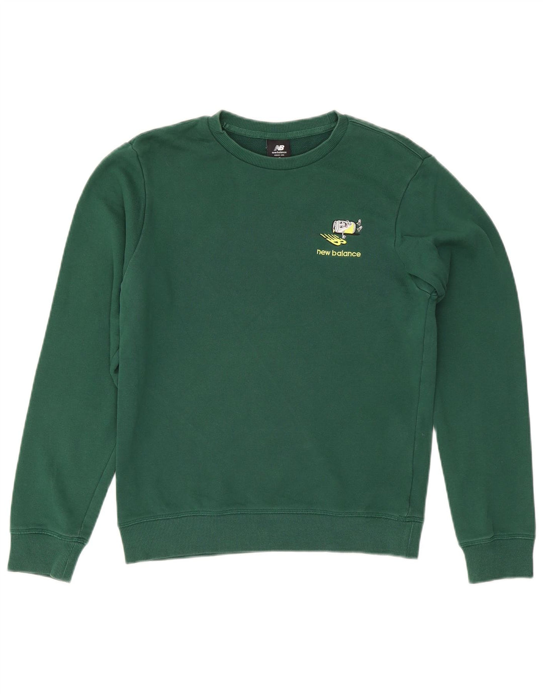 New Balance Uomo Felpa Maglione Piccolo Cotone Verde