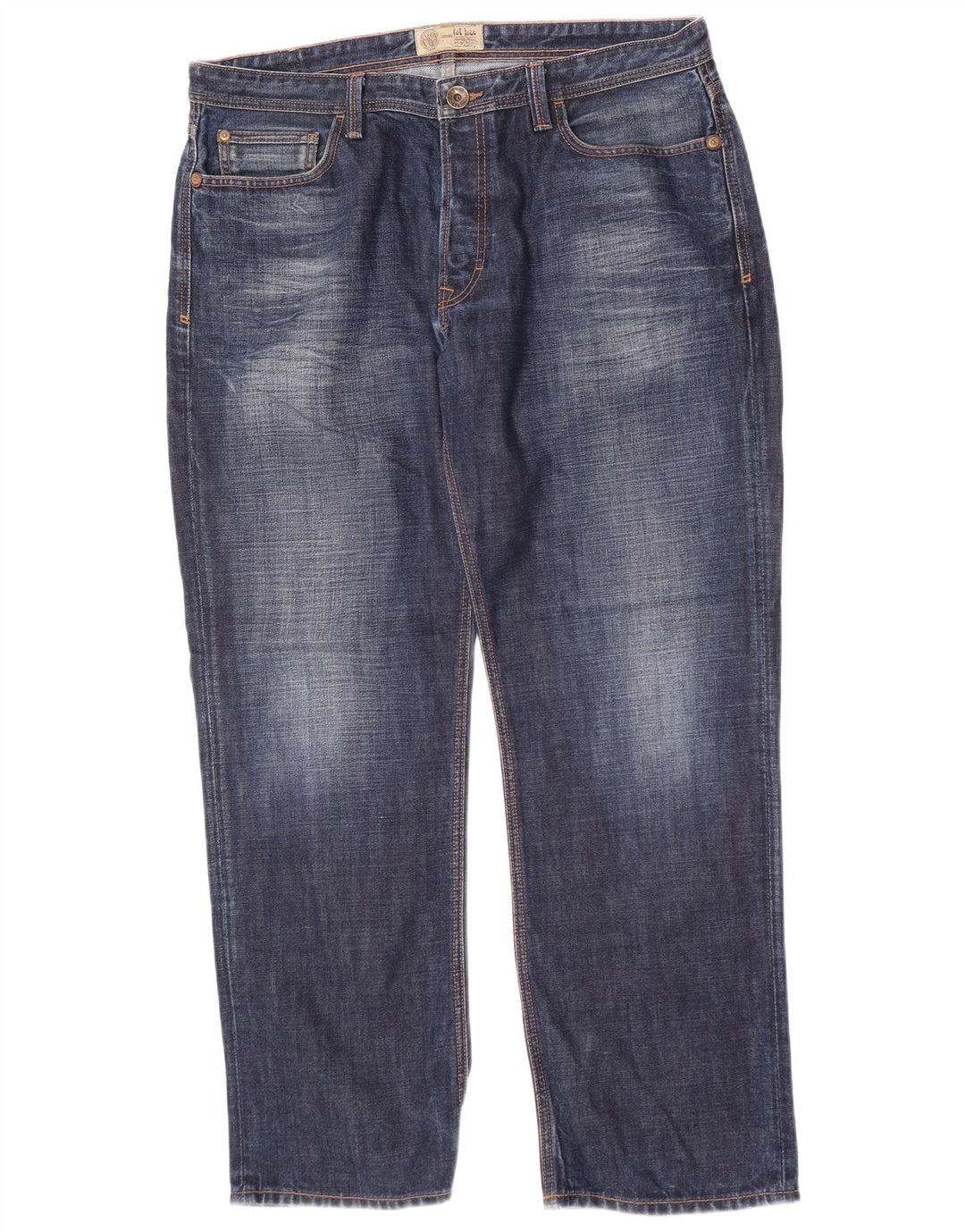 Jeans dritti da uomo Fat Face W36 L31 cotone blu navy
