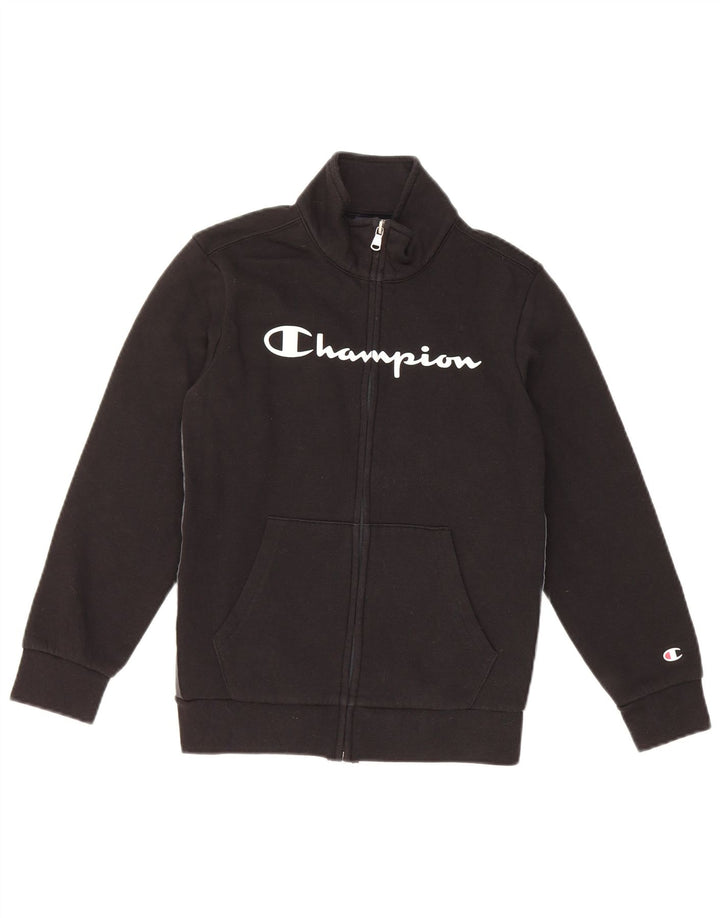 Giacca da ginnastica con grafica Champion da ragazzo 9-10 anni in cotone nero