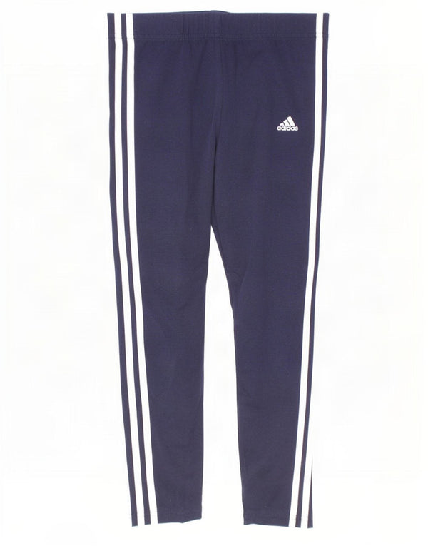 Leggings Adidas Bambina 13-14 Anni Cotone Blu Navy