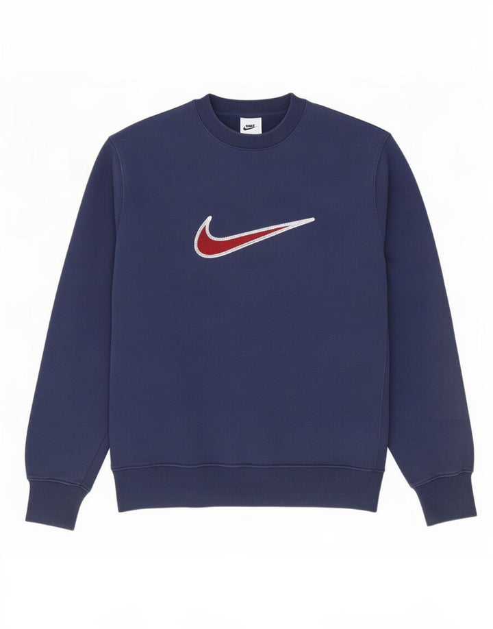 Felpa con grafica Nike da uomo, piccola, in cotone blu navy