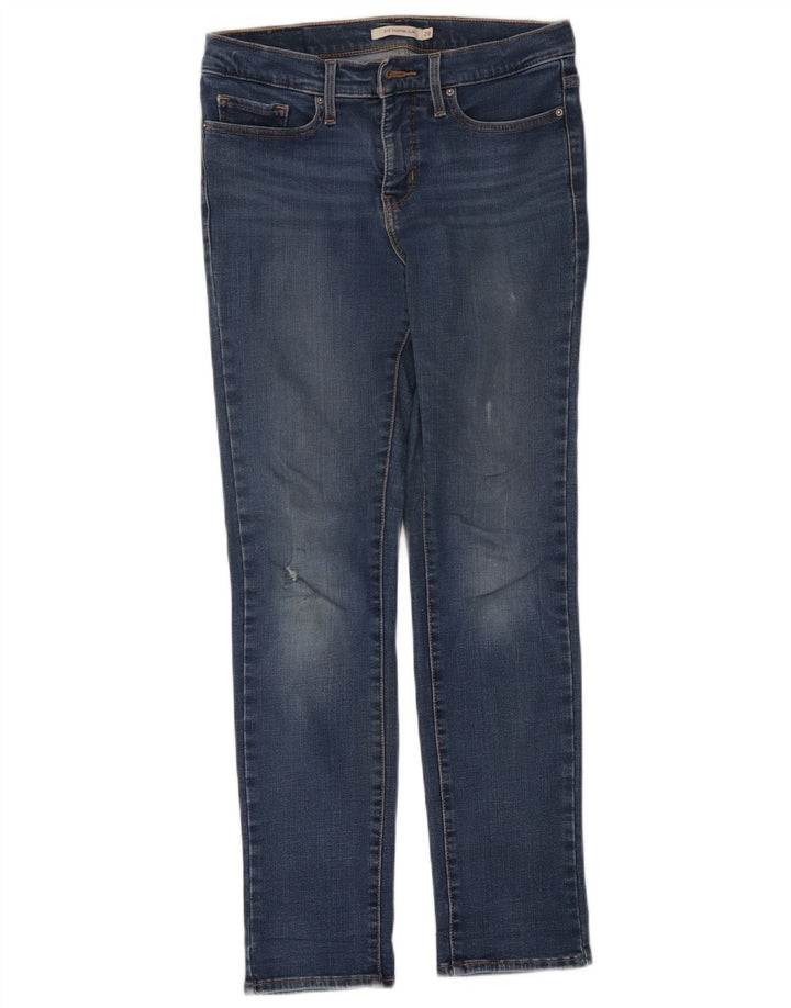 Levi's Donna 312 Jeans slim modellanti effetto invecchiato W28 L27 cotone blu