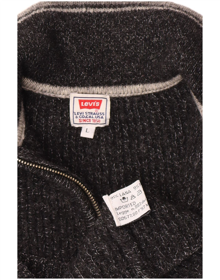 Maglione cardigan per ragazzi Levi's 11-12 anni grande lana screziata grigia