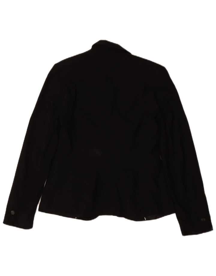 Giacca blazer a 1 bottone da donna Zara UK 36 piccola poliestere nero