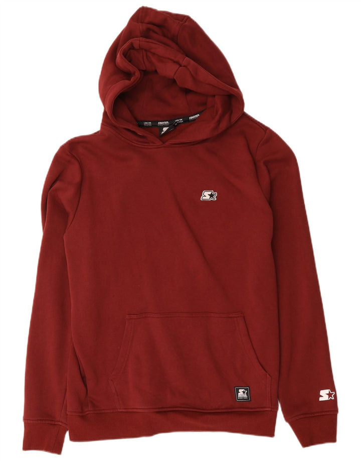 Maglione con cappuccio da uomo Starter in cotone bordeaux medio