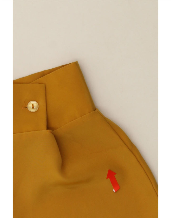 CLOVER Womens Front Tie Shirt Blouse UK 16 Large  Yellow Polyester Vintage Clover and Second-Hand Clover from Messina Hembry 