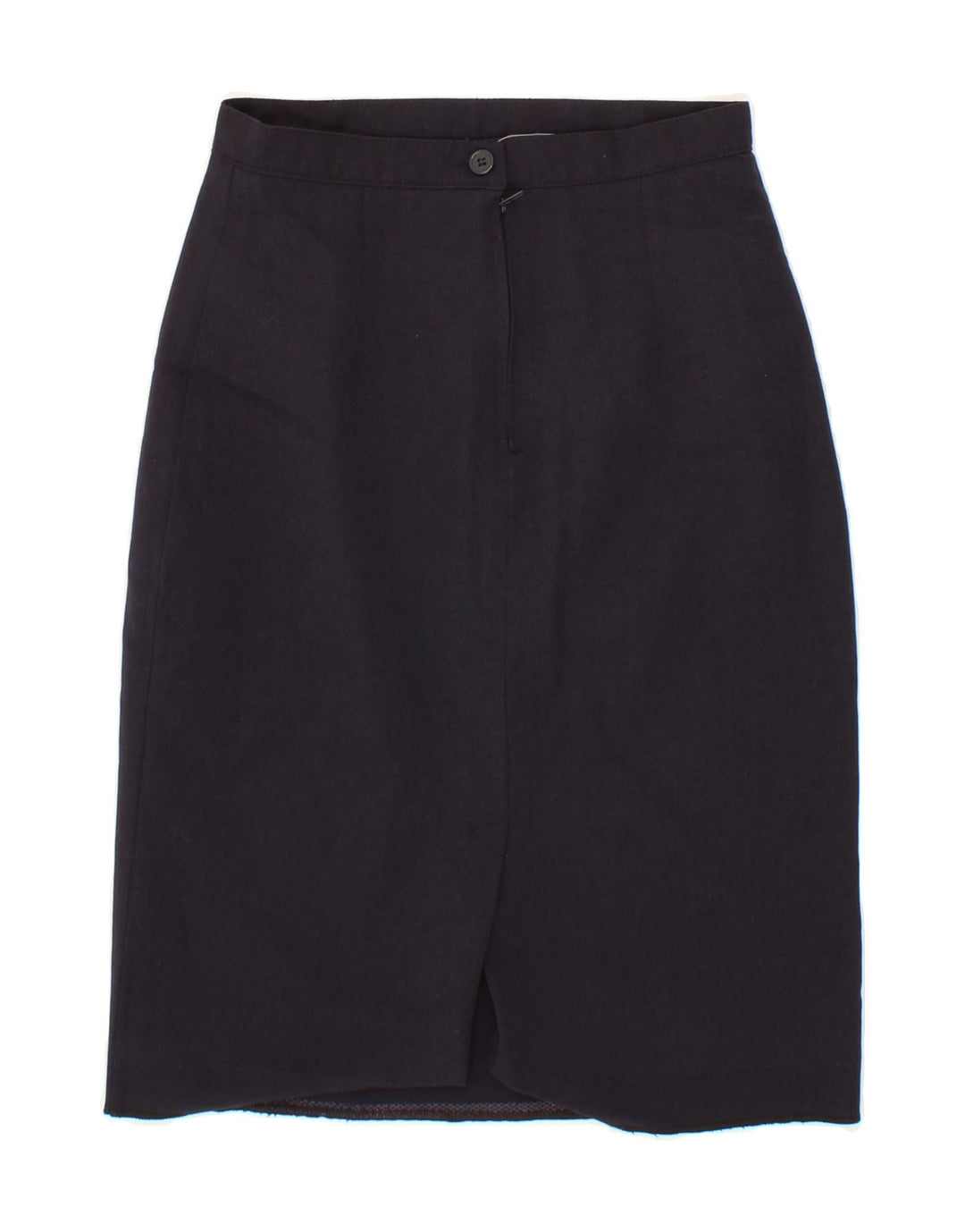 VINTAGE Womens Straight Skirt IT 40 Small W26 Navy Blue Wool Vintage Vintage and Second-Hand Vintage from Messina Hembry 