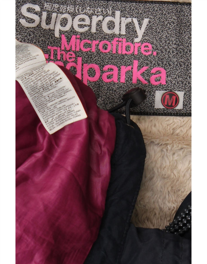 Giacca Parka con cappuccio Windparka da donna Superdry UK 14 medio blu navy