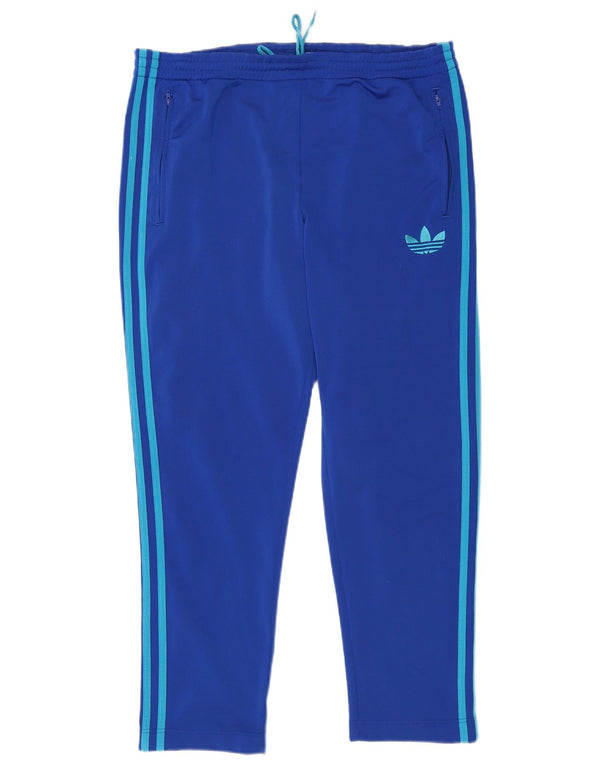 Pantaloni da tuta da uomo Adidas in poliestere blu medio