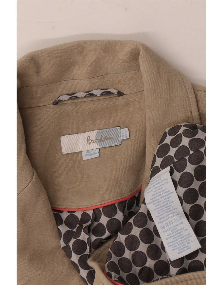 Giacca blazer a 2 bottoni da donna Boden UK 16 grande cotone beige