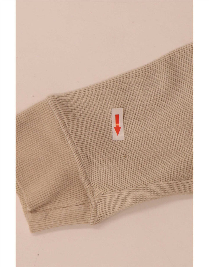 Polo da uomo a maniche lunghe Marks & Spencer in cotone beige medio