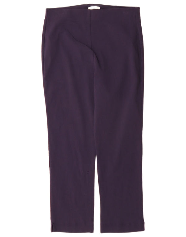 Pantaloni corti regolari da donna M&Co UK 10 piccoli W26 L25 viscosa blu navy