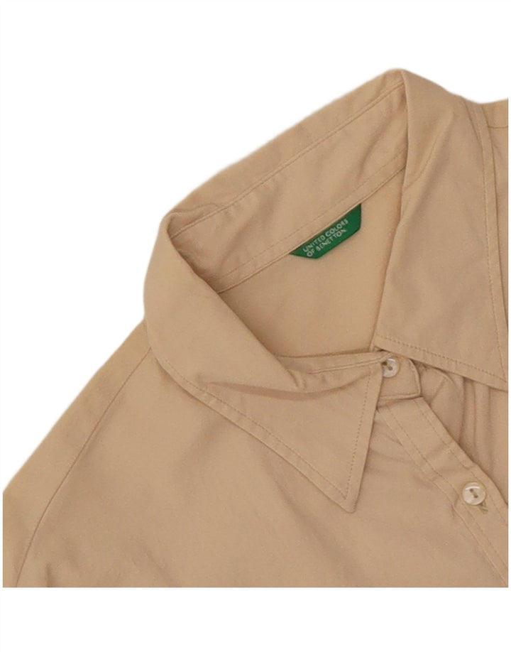 Camicia Benetton Donna UK 16 Large Beige