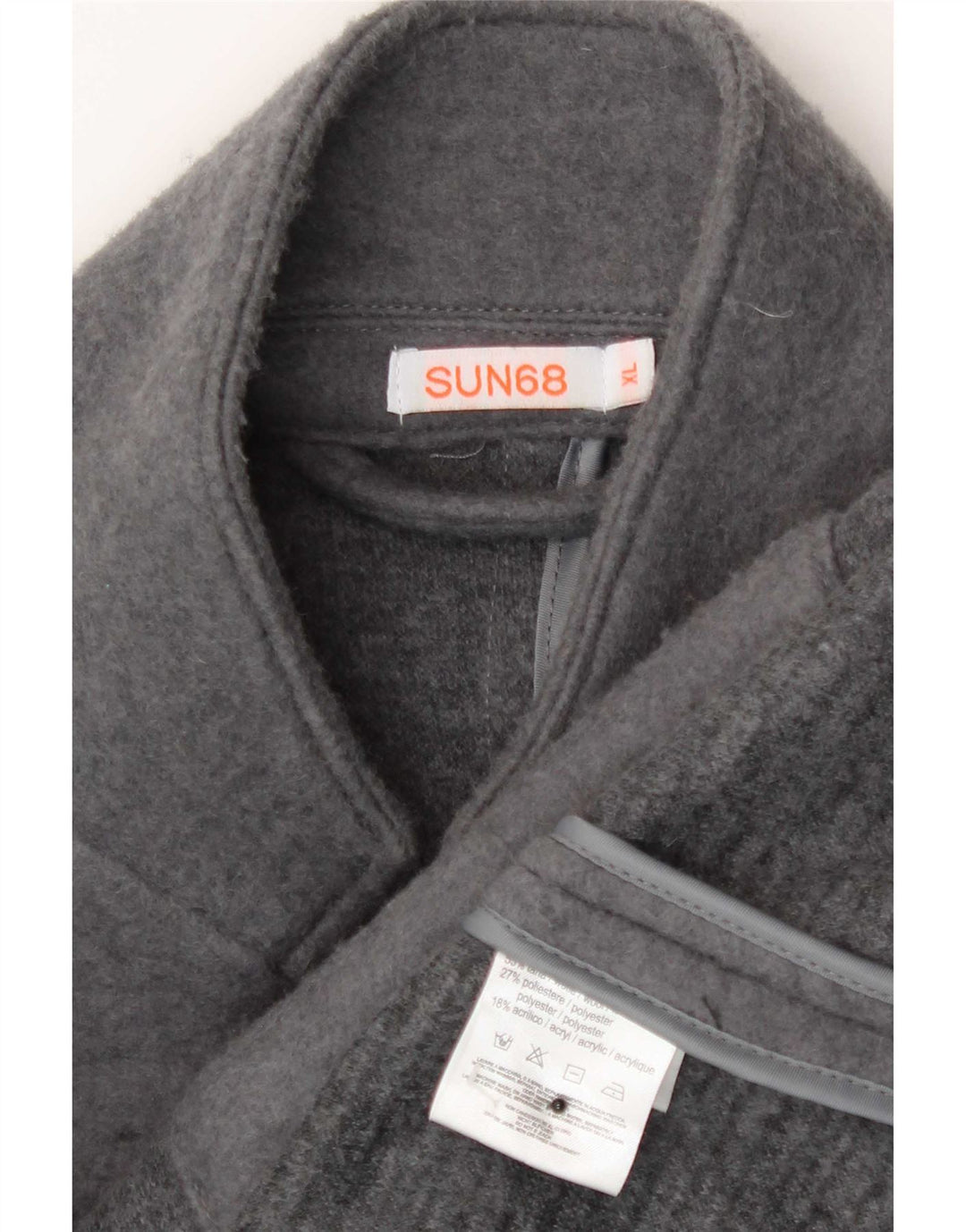 Giacca blazer da uomo a 5 bottoni Sun68 UK 42 XL lana grigia