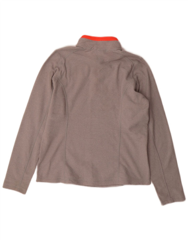 THE NORTH FACE Maglione in pile da donna con collo e zip UK 14 Poliestere grigio medio