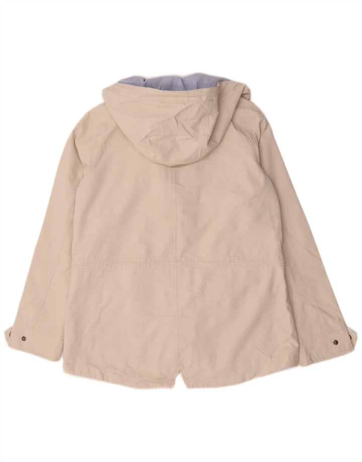 Crew Clothing Giacca utilitaria da donna con cappuccio UK 10 Small Poliestere bianco sporco