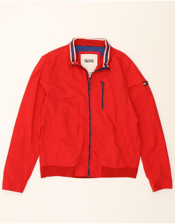 Giubbotto bomber da uomo Tommy Hilfiger UK 40 grande nylon rosso