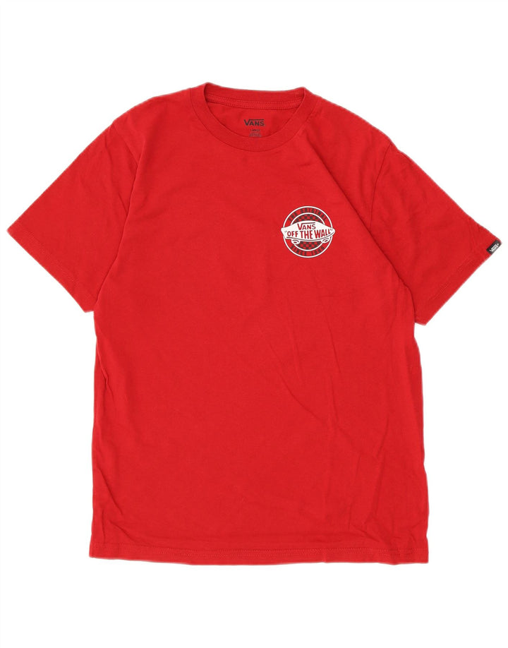 T-shirt grafica da donna Vans Top UK 14 grande rossa in cotone