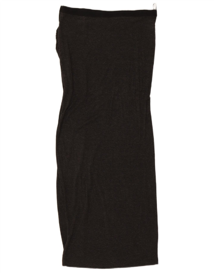 Gonna lunga a vita alta da donna Zara grande W30 grigia