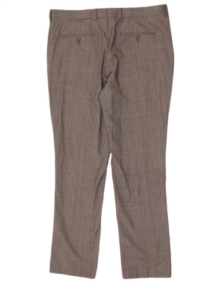 Pantaloni casual regolari da uomo French Connection W38 L32 pied de poule grigio
