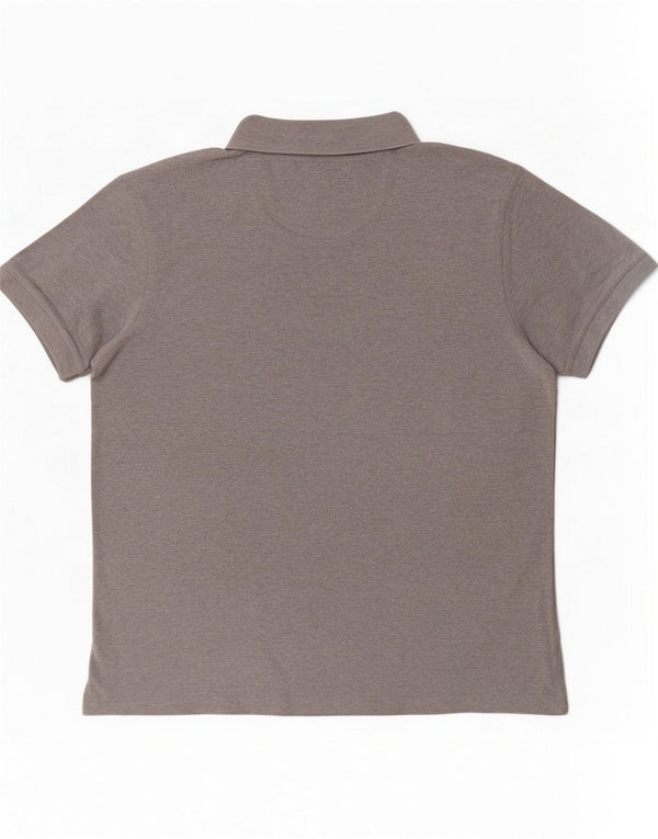 Polo da uomo Barbour grande in cotone grigio