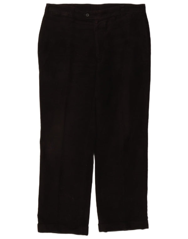 Pantaloni da abito dritti da uomo Massimo Dutti EU 46 XL W36 L31 Cotone nero