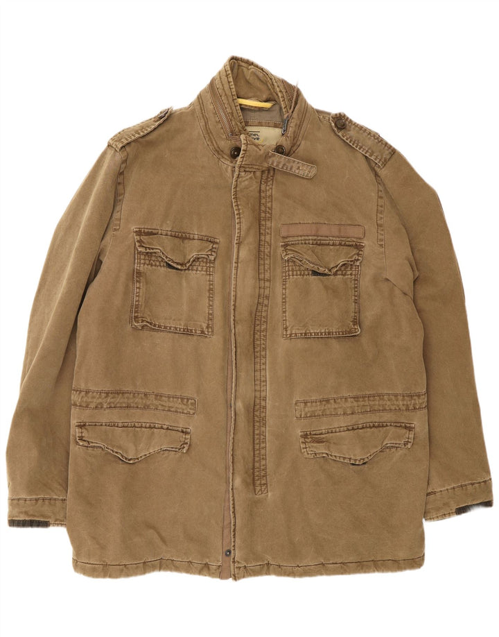 Giacca militare da uomo Camel Active IT 56 3XL Cotone marrone
