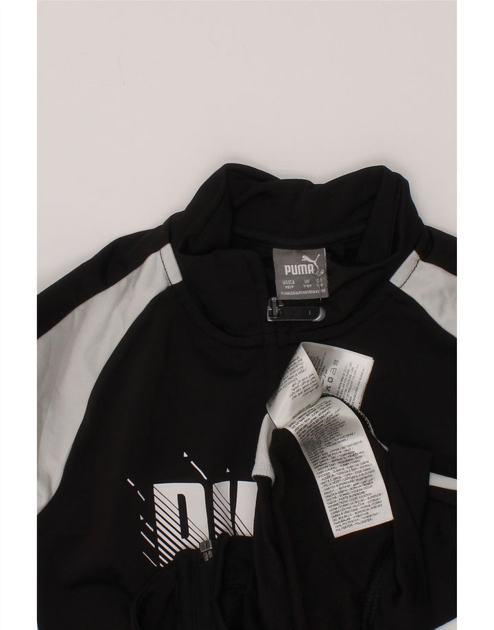 Giacca da ginnastica grafica da ragazzo Puma 7-8 anni Colorblock nera