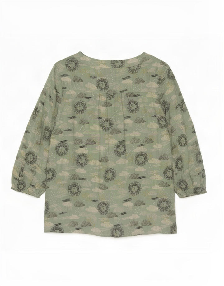Camicetta da donna con motivo astratto di White Stuff UK 16 grande verde