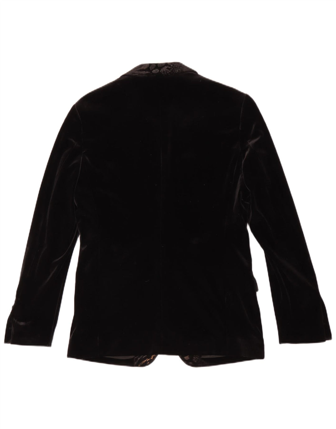 Giacca vintage da uomo in velluto a 1 bottone taglia 48 media nera