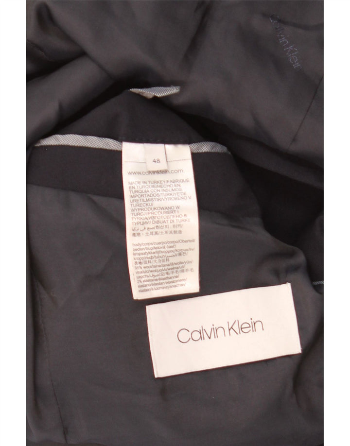 Giacca blazer a 2 bottoni da uomo Calvin Klein IT 48 poliestere nero medio