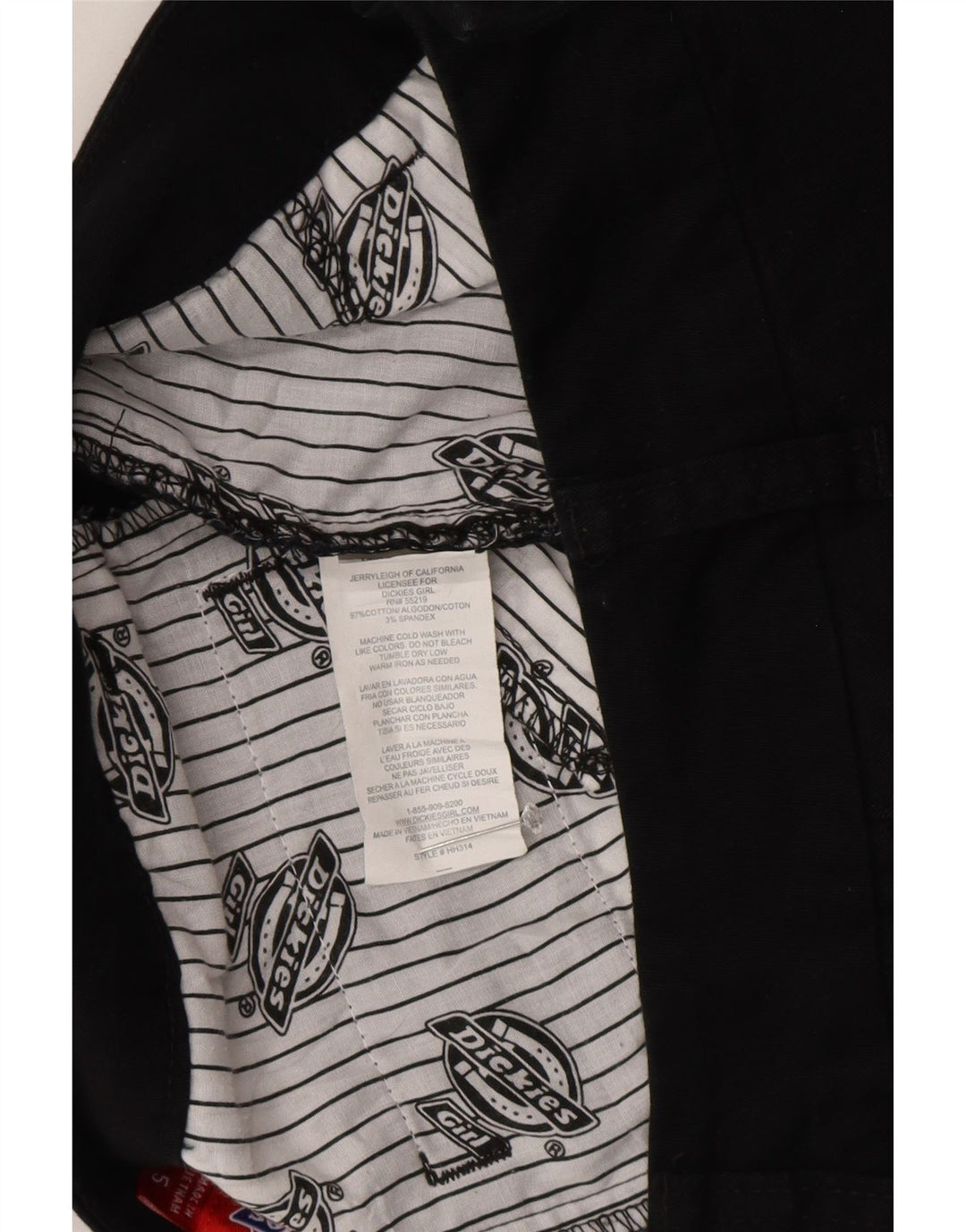 Gonna dritta da donna Dickies US 5 piccola W28 cotone nero
