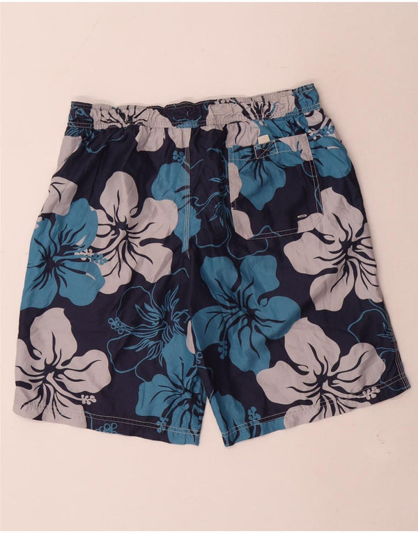 Pantaloncini da bagno Marks & Spencer da uomo Blue Harbour medio blu navy floreale