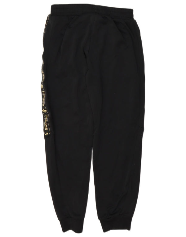 Pantaloni da tuta con grafica Adidas da ragazzo, pantaloni da jogging, 13-14 anni, poliestere nero