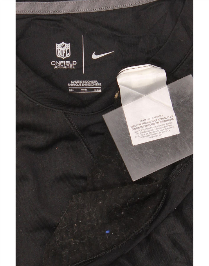 Top grafico da donna Nike manica lunga UK 20 2XL poliestere nero